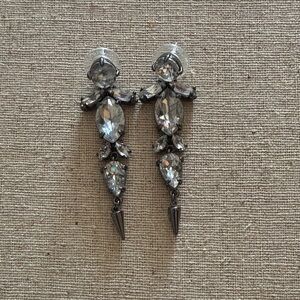 Stella & Dot Clear Crystal Earrings